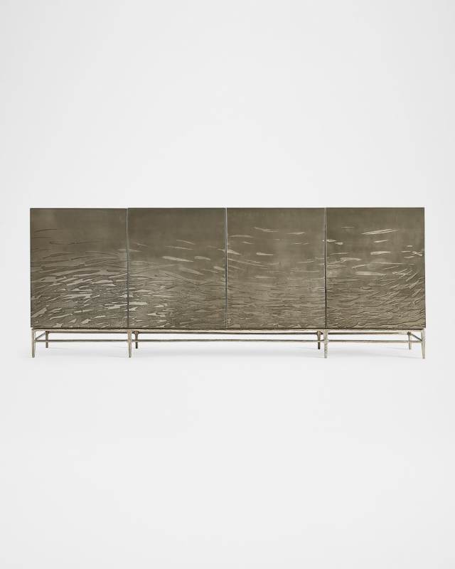 Water Diel Acid-Etched Credenza